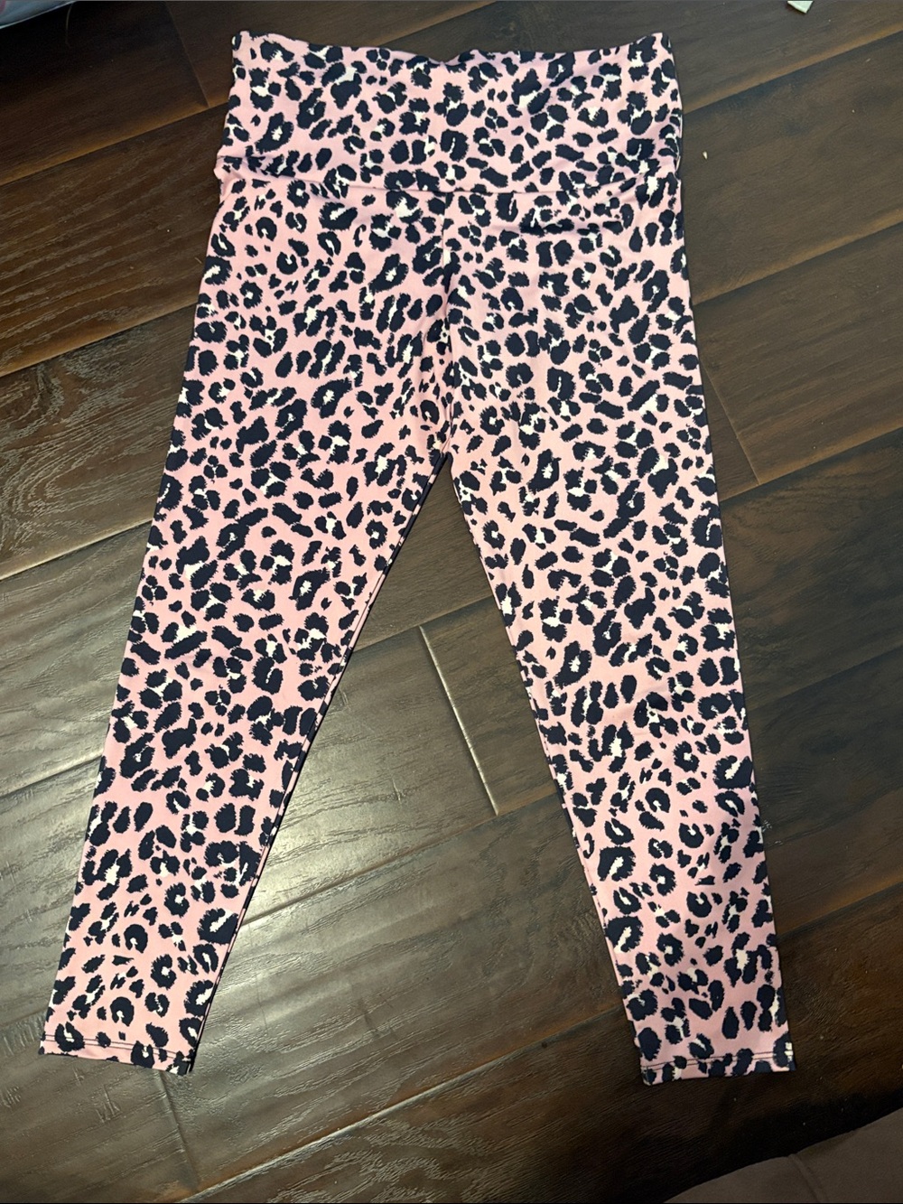Onzie Pink and Black Leopard Print Leggings